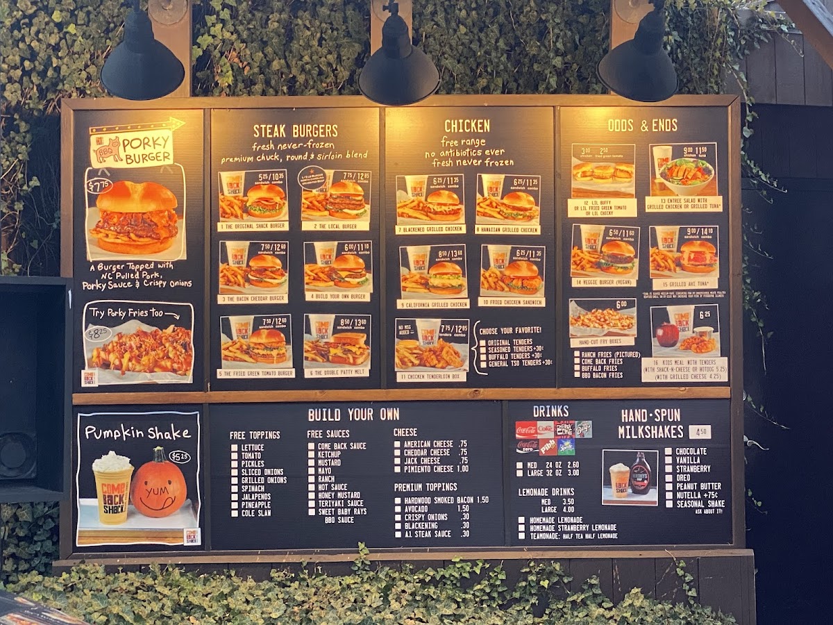 Come Back Shack Menu - Image 3